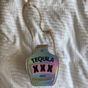 Silver tequila novelty bag